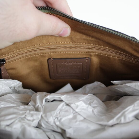 Coach Kacey Satchel Black Antique Nickel/Olive Green CC838 - Picture 8 of 12